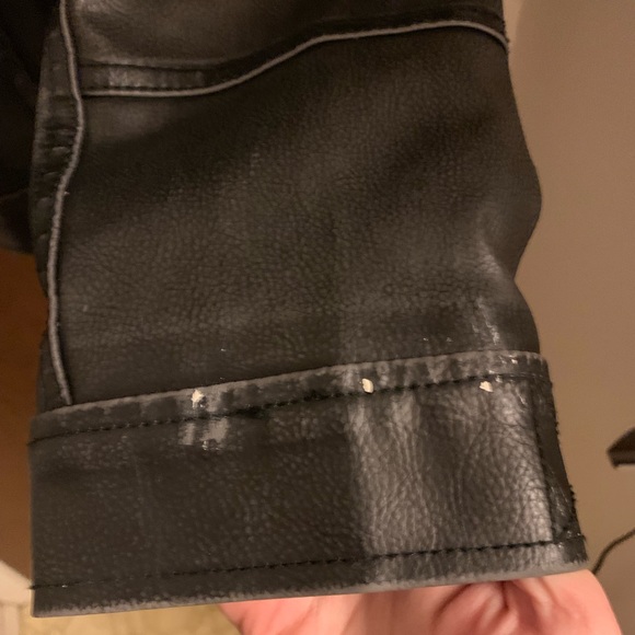 SOLD Guess Hooded Faux Leather Jacket - Picture 3 of 8